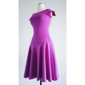 Shabby Apple Magenta May Drop Waist Dress